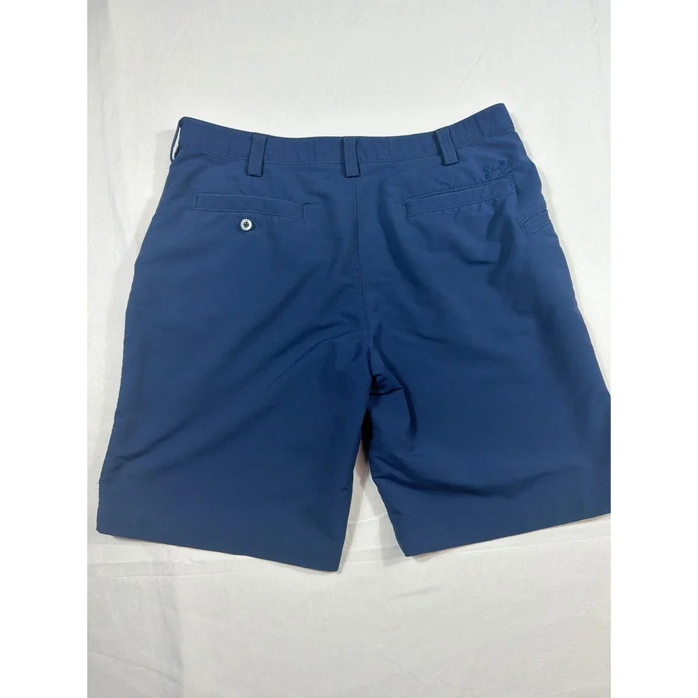 Under Armour Mens Navy Blue Golf Performance Shorts Size 36 Flat Front Athletic
